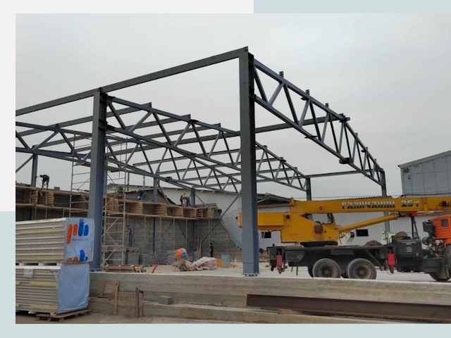 Строительство цехов в Заинске