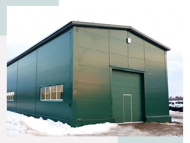 Двускатные ангары в Заинске