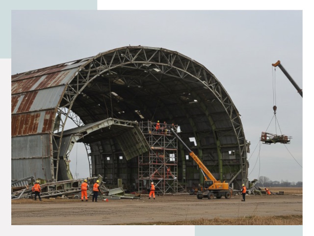 Демонтаж ангаров в Заинске