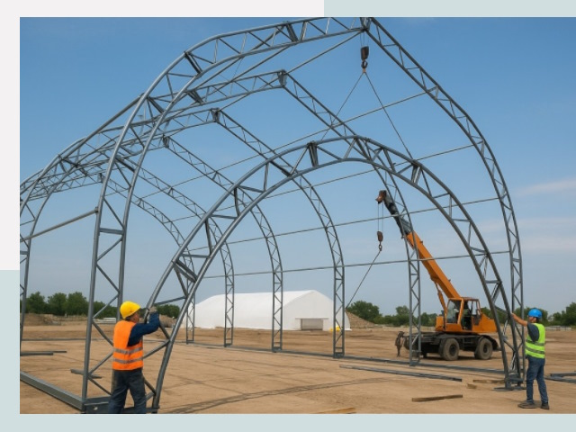 Монтаж ангаров в Заинске от 610 руб. - Надежно и быстро